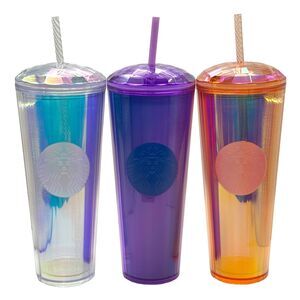 Set of Three Starbucks Kaleidoscope 24 oz Tumblers